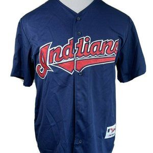 Cleveland Indians Majestic Jersey Size Medium Blue